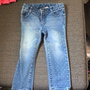 Crazy8, skinny polka dot print jeans, size 2T!